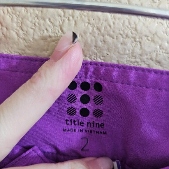 TITLE NINE Purple Nimblene Skort  Swing Skirt~Size 2 - Picture 10 of 11
